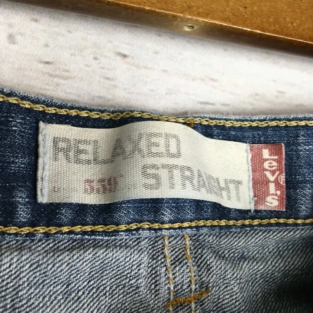 Levis 559‎ Mens Blue Jeans 38x30 Relaxed Straight Cotton Denim Zipper Fly